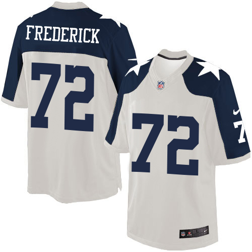 Men's Limited Travis Frederick Nike Jersey White Alternate - #72 Throwback NFL Dallas Cowboys